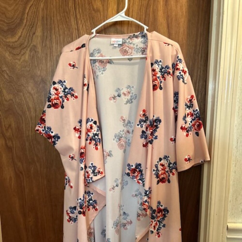 Blush Floral Kimono Cardigan Lightweight